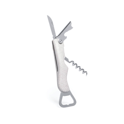 Promotional Bamboo Fibre Corkscrew Bottle Openers Open